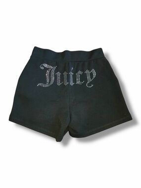 NWT Juicy Couture Booty Black Rhinestone Logo Shorts Y2K Size L NEW WITH TAGS